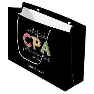 Personalisierter Wirtschaftsprüfer mit CPA-Zertifi Große Geschenktüte