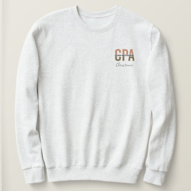 Personalisierter Wirtschaftsprüfer mit CPA-Zertifi Sweatshirt (Design vorne)