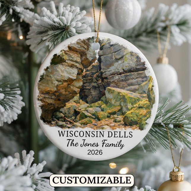 Personalisierter Wisconsin Dells Weihnachtsschmuck (Von Creator hochgeladen)