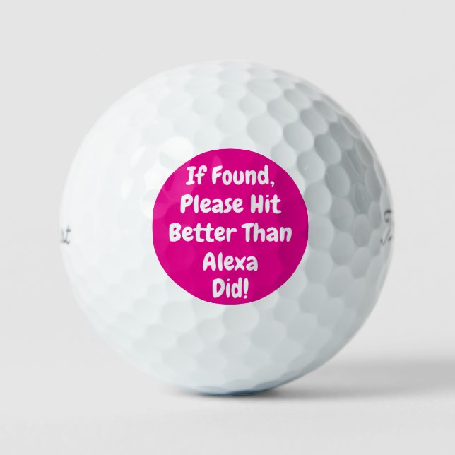 personalisierter Witzrosa Golfball (Vorderseite)
