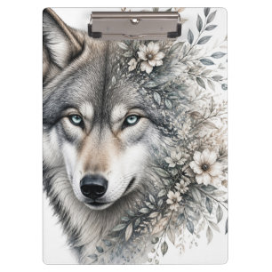 Personalisierter Wolf Klemmbrett