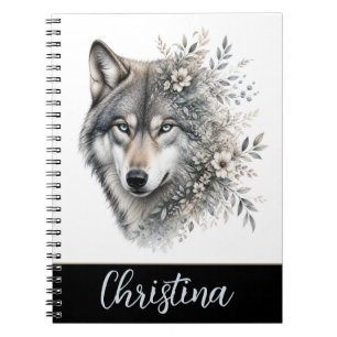 Personalisierter Wolf Notizblock