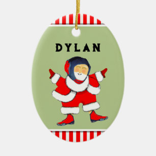 Personalisierter Wrestling Weihnachtskollektiv Keramik Ornament