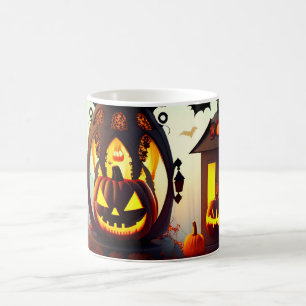 Personalisierter Wunderwald-Kürbis-Halloween Kaffeetasse