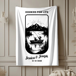 Personalisierter Wurf, Hochzeitsdecke, Fisch Sherpadecke