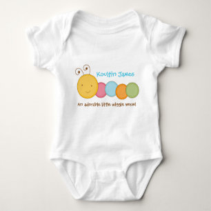 Personalisierter Wurm Baby One you Body Anzug Baby Strampler