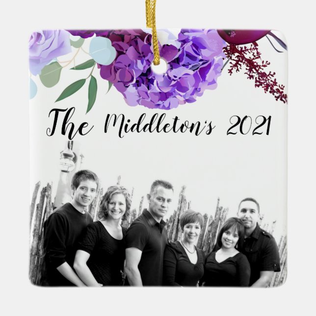 Personalisierter XMAS Ornament Lavendel Hibiskus a (Vorderseite)