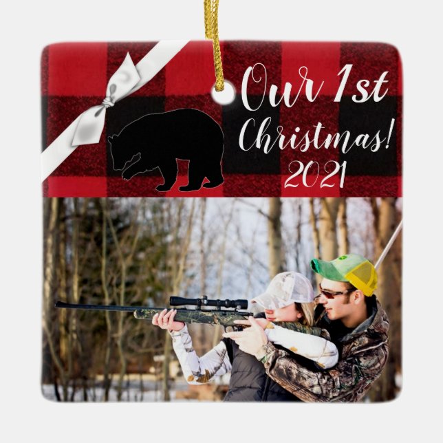 Personalisierter XMAS Ornament Roter Buffalo Karie (Vorderseite)