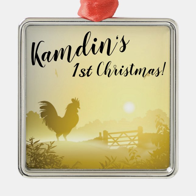 Personalisierter XMAS Ornament Sonniger Morgen Far (Vorne)