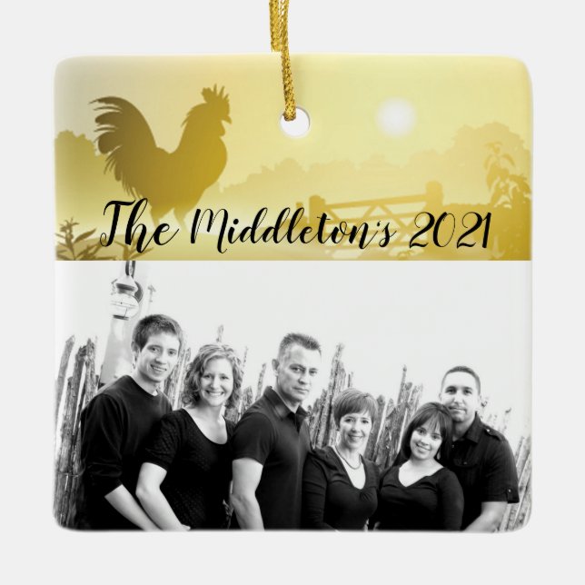 Personalisierter XMAS Ornament Sonniger Morgen Far (Vorderseite)