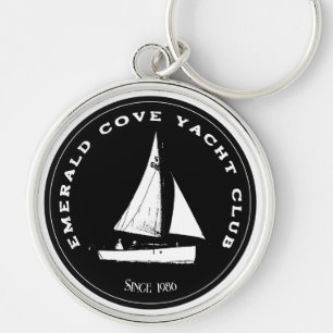 Personalisierter Yachtclub. Benutzerdefiniertes Se Schlüsselanhänger
