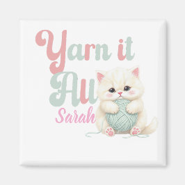 Personalisierter Yarn it All Magnet