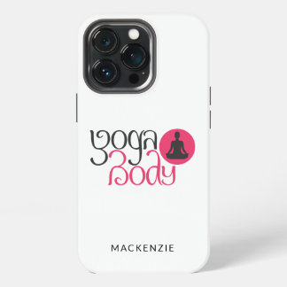 Personalisierter Yoga-Körper mit Yoga-Pose Grafik iPhone 13 Pro Hülle