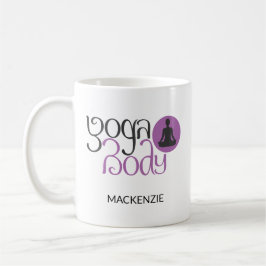 Personalisierter Yoga-Körper mit Yoga-Pose Grafisc Kaffeetasse