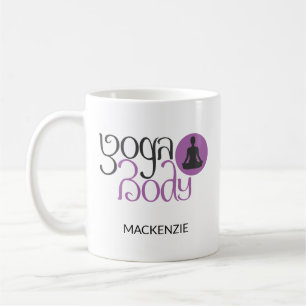 Personalisierter Yoga-Körper mit Yoga-Pose Grafisc Kaffeetasse