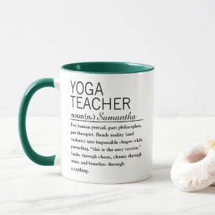 Personalisierter Yoga-Lehrer-Definitionskaffee Tasse