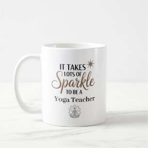 Personalisierter Yoga-Lehrer Sparkle Kaffeetasse