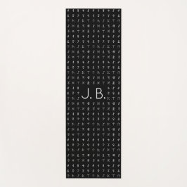 Personalisierter Yogamattel mit Monogramm und Rune Yogamatte