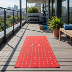 Personalisierter Yogamattel mit Monogramm und Rune Yogamatte