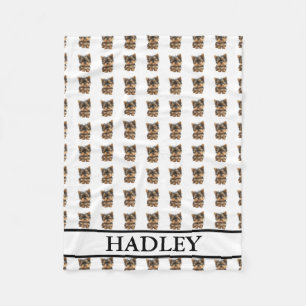 Personalisierter Yorkie Yorkshire Terrier  Fleecedecke