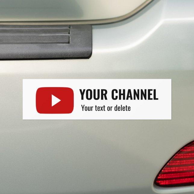 Personalisierter Youtube-Kanalname Autoaufkleber (Auf Auto)