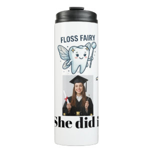 Personalisierter Zahnarzthelferin-Abschluss-Floss  Thermosbecher