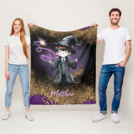 Personalisierter Zauberer Junge Son Birthday Gesch Fleecedecke