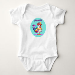 Personalisierter Zauberhahn Baby-Body Baby Strampler