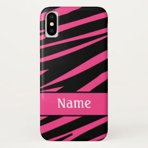 Personalisierter Zebra-Rosa-Schwarzipod-Touch-Fall Case-Mate iPhone Hülle