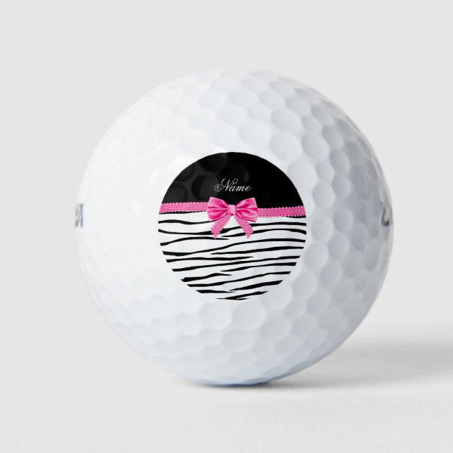 Personalisierter Zebra-Streifen Golfball (Vorderseite)