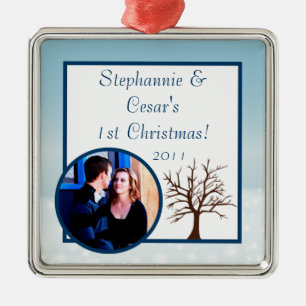 Personalisierter Zierschnitt Schnee / Baum Ornament Aus Metall
