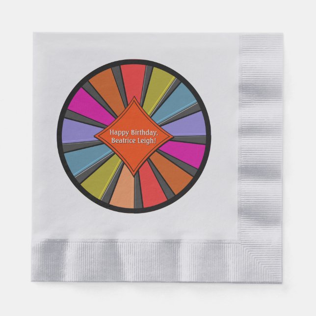 Personalisierter Zirkus Big Top Serviette (Vorderseite)