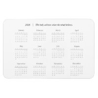 Personalisierter Zitat 2026 Kalender Magnet