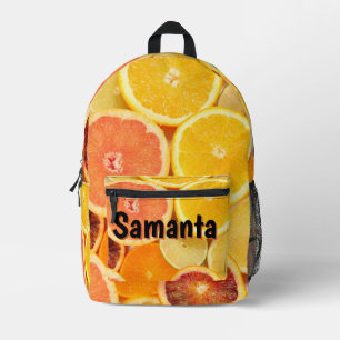 Personalisierter Zitrus-Rucksack Frische Früchte Bedruckter Rucksack