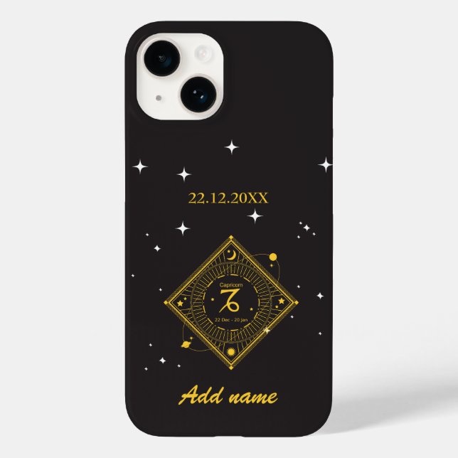 Personalisierter Zodiac-Individuelle Name Case-Mate iPhone Hülle (Rückseite)