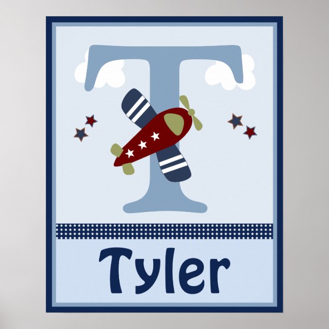 Personalisierter Zoom am Airplane-Poster Poster (Vorne)