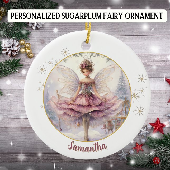 Personalisierter Zucker Weihnachten Keramik Ornament (Von Creator hochgeladen)
