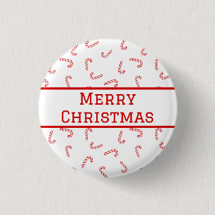 Personalisierter Zuckerstangen-Weihnachten Button