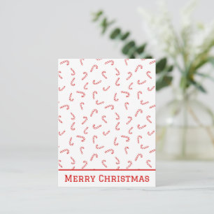 Personalisierter Zuckerstangen-Weihnachten Postkarte