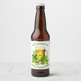 Personalisierter Zuhause Brew St Patrick's Day Bierflaschenetikett