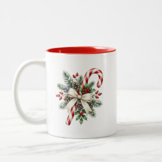 Personalisierter zweifarbiger Weihnachtsmug mit Zu Zweifarbige Tasse