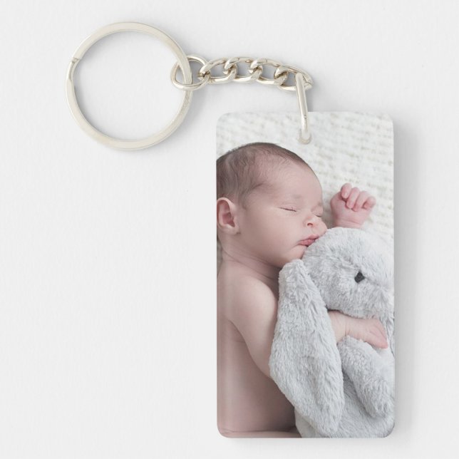 Personalisierter zweiseitiger Baby-Foto-Schlüssela Schlüsselanhänger (Vorderseite)