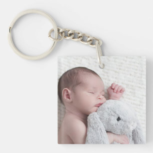 Personalisierter zweiseitiger Baby-Foto-Schlüssela Schlüsselanhänger