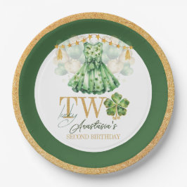Personalisierter zweiter Geburtstag St. Patrick's  Pappteller