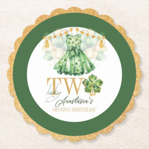 Personalisierter zweiter Geburtstag St. Patrick's  Untersetzer