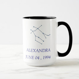 Personalisierter Zwillinge-Sternbild-Becher - Benu Tasse