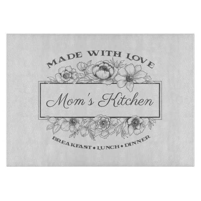 Personalisiertes 11,5" x 8" Klarquadrat Schneidebrett (Vorderseite)