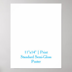 Personalisiertes 11"x14" Standard-Halbglanz Poster