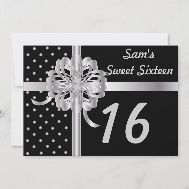 Personalisiertes 16. Geburtstag Einladung (Vorderseite)
