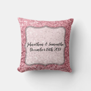 Personalisiertes 16"" Kissen-Rosen-Gold Glitte des Kissen